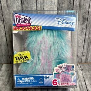 Disney Real Littles Raya Plush Backpack - Blue and Pink